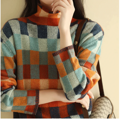 LunaMae |  Patchwork Cashmere Turtleneck