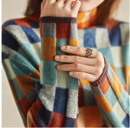 LunaMae |  Patchwork Cashmere Turtleneck