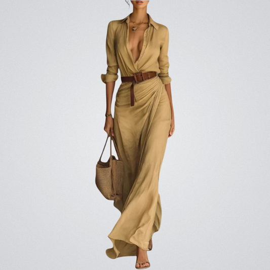 Emma – Wrap dress with waist belt