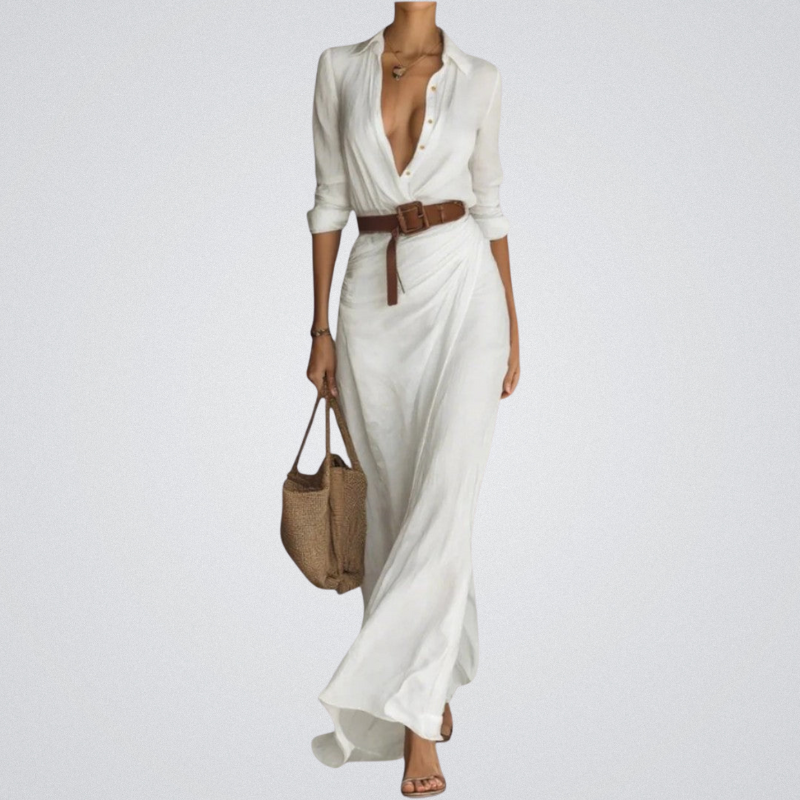 Emma – Wrap dress with waist belt
