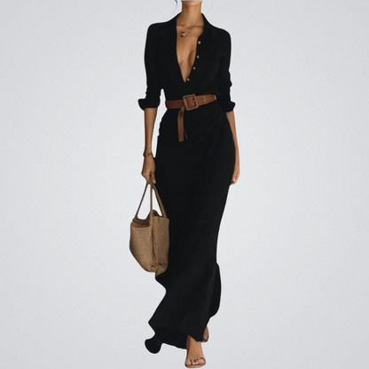 Emma – Wrap dress with waist belt